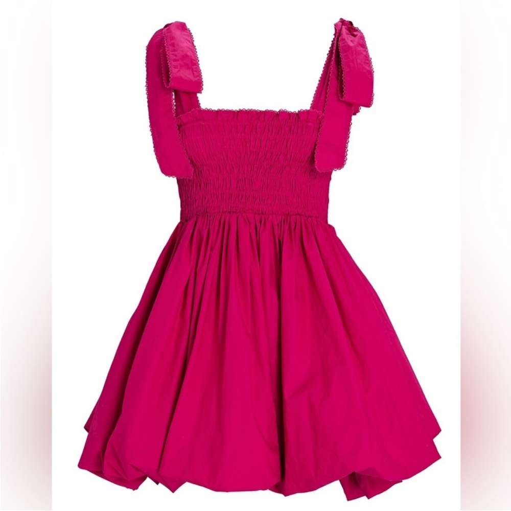 LoveShackFancy Amada Pink Smocked Dress